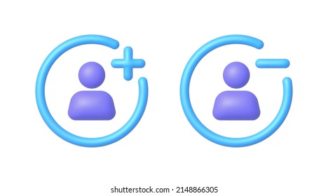 People icons 3D. Icon for web design. Cartoon 3D people vector illustration. Vector illustration design