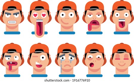 Iconos de la gente avatar imagen vectorial plana 