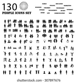 People icons big set illustration