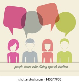 people icons with dialog speech bubbles