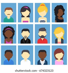 People icons. People Flat icons collection