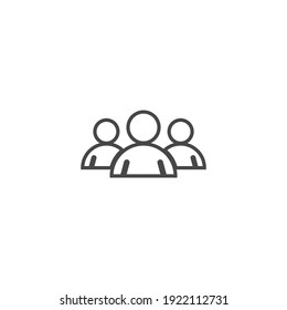 People Icons Groub ,team People Line Icon Vector EPS Download.