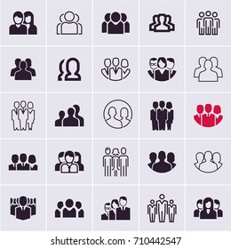 people icons, group of people, users