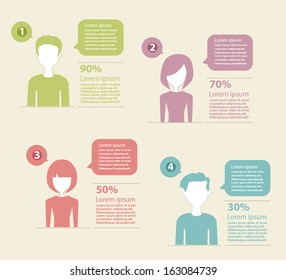 people icons infographic concept