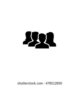 People Icons - Isolated On White Background. Vector Illustration, Graphic Design. For Web, Websites, Print. Business Concept