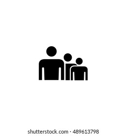 People Icons - Isolated On White Background. Vector Illustration, Graphic Design. For Web, Websites, Print Material, Promotion Template 