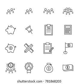 People Icons Line Work Group Team Vector Business