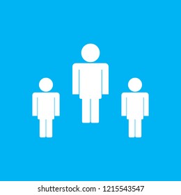People icons on blue background. vector illustration