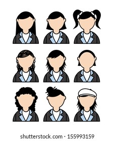 people icons over white background vector illustration