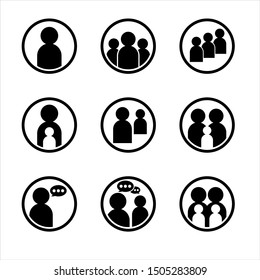 People icons pack can be used for web and mobile app, presentation, visual identity, and others.