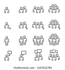 People Icons , Person work group Team Vector