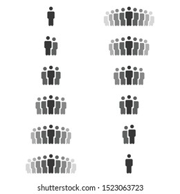 People Icons , Person work group Team Vector, Gradient