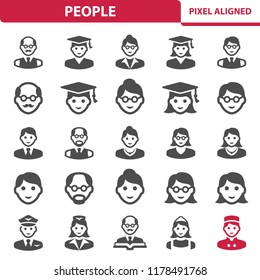 People Icons. Professional, pixel perfect icons, EPS 10 format.