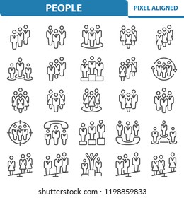 People Icons. Professional, pixel perfect icons, EPS 10 format.