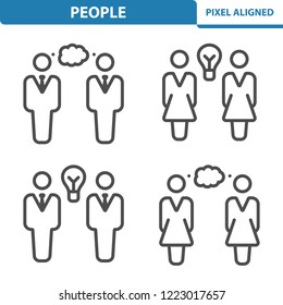 People Icons. Professional, pixel perfect icons, EPS 10 format.