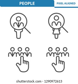 People Icons. Professional, pixel perfect icons, EPS 10 format.
