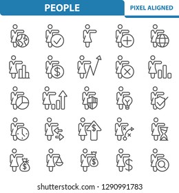 People Icons. Professional, pixel perfect icons, EPS 10 format.