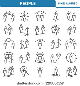 People Icons. Professional, pixel perfect icons, EPS 10 format.