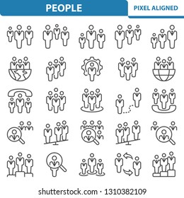 People Icons. Professional, pixel perfect icons, EPS 10 format.