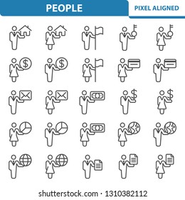 People Icons. Professional, pixel perfect icons, EPS 10 format.