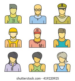 people icons set