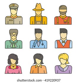 people icons set