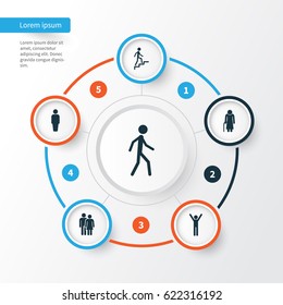 People Icons Set. Collection Of Beloveds, Member, Jogging And Other Elements. Also Includes Symbols Such As Member, Woman, Rejoicing.