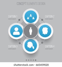 People Icons Set. Collection Of Network, Male, Member And Other Elements. Also Includes Symbols Such As Gentleman, Gentlewoman, Network.
