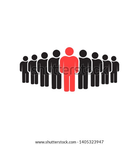People icons set isolated on white background