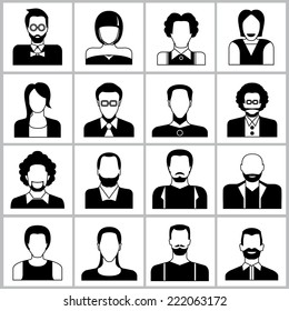 people icons set, office people icons, user icons