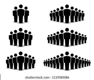 People icons set. Team icon. Group of people. Vector illustration