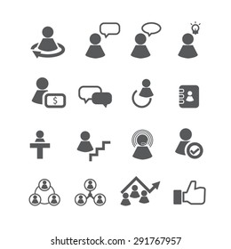 People icons set, Vector