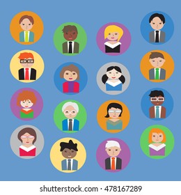 people. icons. set. vector illustration