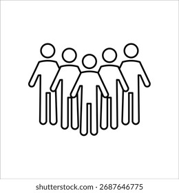 Iconos de personas. Vector de línea simple