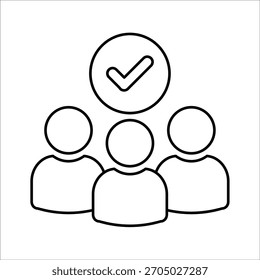 people icons. simple line vector