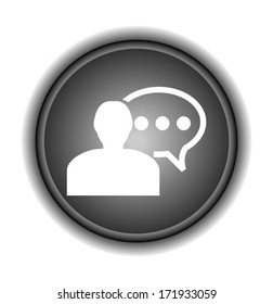 people icons with speech bubble 