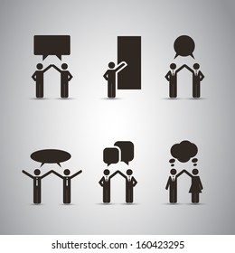 Iconos con burbujas de voz