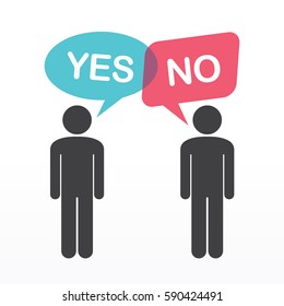 People Icons with Speech Bubbles