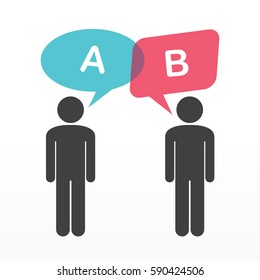 People Icons with Speech Bubbles