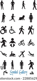 People Icons and Symbols Vector Illustration