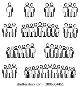 People Icons Team Work Vector