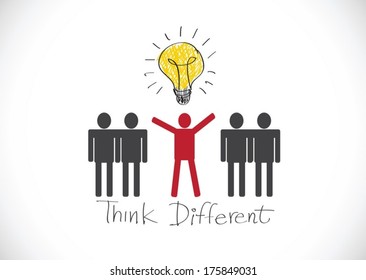 people icons think different idea design