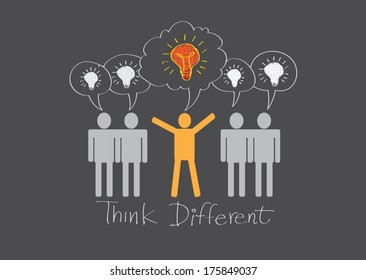 People Icons Think Different Idea Design Stock Vector (Royalty Free ...