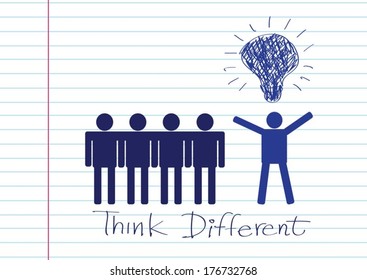 People Icons Think Different Pictogram On Stock Illustration 207963661
