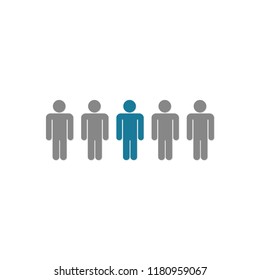 People icons, think different. Vector flat design