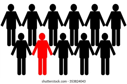 People icons vector. Choice.