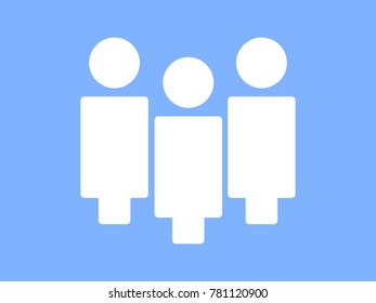 People Icons Vector Design on blue background