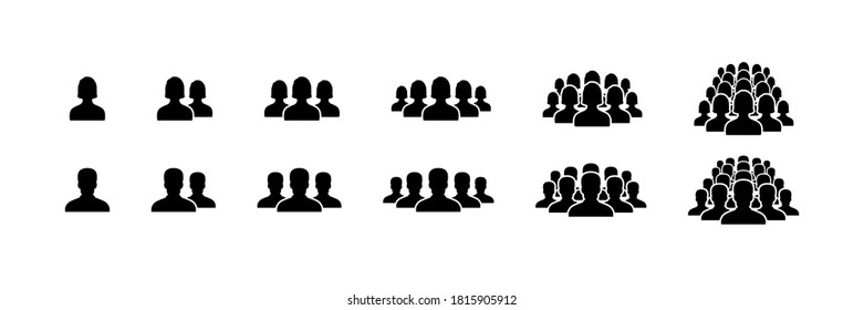 People icons. People vector icons, isolated. Man and woman. Business Persons symbols. Team or group icons. Vector illustration