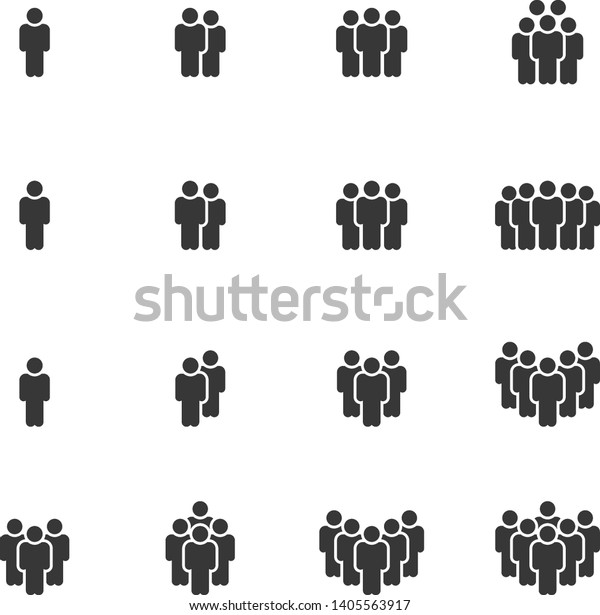 People Icons Vector Person Work Group Stock Vector (Royalty Free ...
