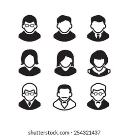 Similar Images, Stock Photos & Vectors of vector black people icons set